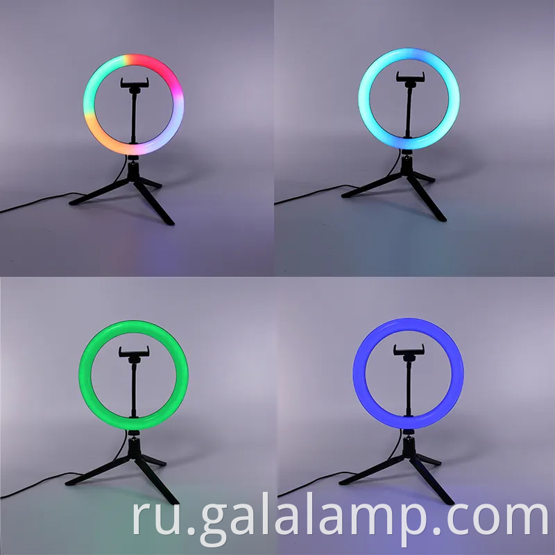 Оптом 10/13 дюйма RGB селфи живой трансморт -макияж на YouTube Videy Ring Light